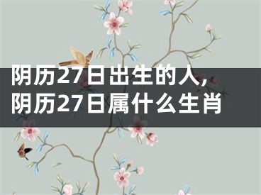 阴历27日出生的人,阴历27日属什么生肖