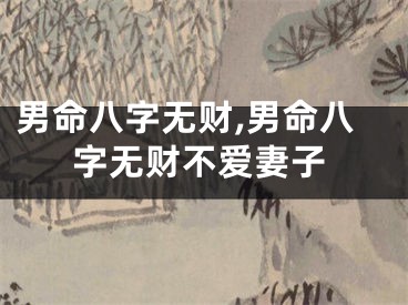 男命八字无财,男命八字无财不爱妻子