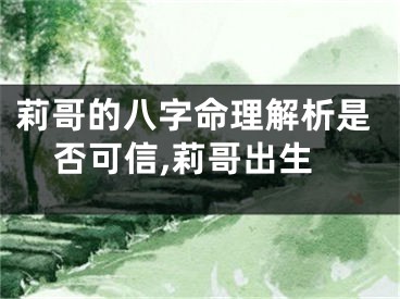 莉哥的八字命理解析是否可信,莉哥出生