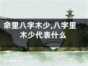 命里八字木少,八字里木少代表什么