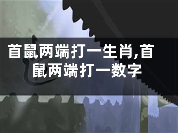 首鼠两端打一生肖,首鼠两端打一数字