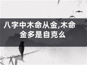 八字中木命从金,木命金多是自克么