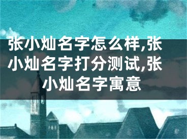 张小灿名字怎么样,张小灿名字打分测试,张小灿名字寓意