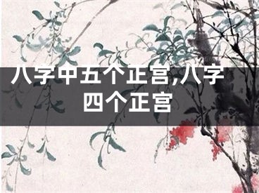 八字中五个正宫,八字四个正宫