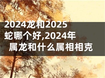 2024龙和2025蛇哪个好,2024年属龙和什么属相相克