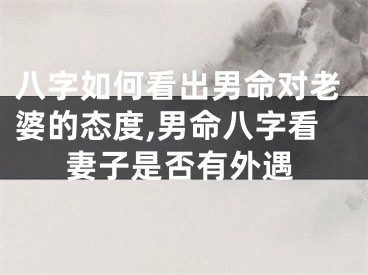 八字如何看出男命对老婆的态度,男命八字看妻子是否有外遇
