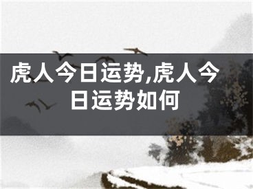 虎人今日运势,虎人今日运势如何