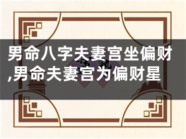 男命八字夫妻宫坐偏财,男命夫妻宫为偏财星