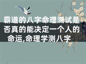 霸道的八字命理测试是否真的能决定一个人的命运,命理学测八字