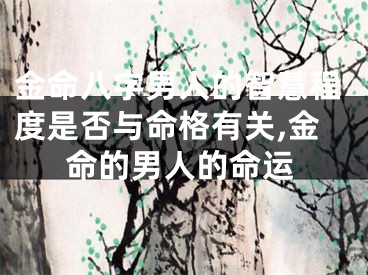 金命八字男人的智慧程度是否与命格有关,金命的男人的命运