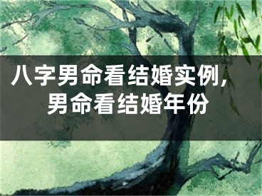 八字男命看结婚实例,男命看结婚年份