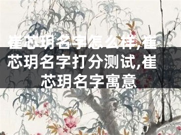 崔芯玥名字怎么样,崔芯玥名字打分测试,崔芯玥名字寓意