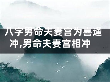 八字男命夫妻宫为喜逢冲,男命夫妻宫相冲