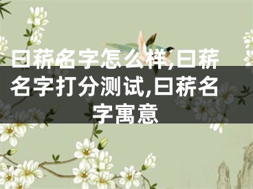 曰菥名字怎么样,曰菥名字打分测试,曰菥名字寓意
