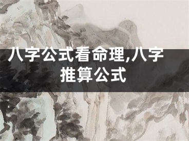 八字公式看命理,八字推算公式