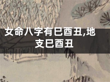 女命八字有巳酉丑,地支巳酉丑