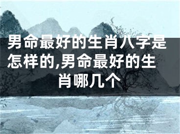 男命最好的生肖八字是怎样的,男命最好的生肖哪几个