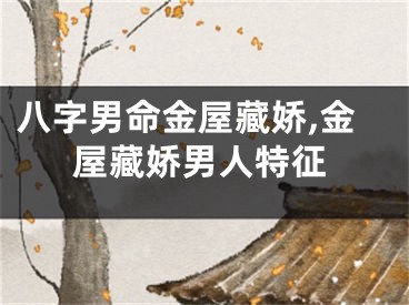 八字男命金屋藏娇,金屋藏娇男人特征