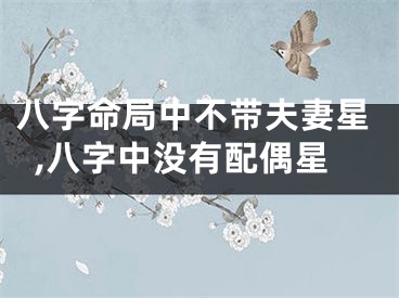 八字命局中不带夫妻星,八字中没有配偶星