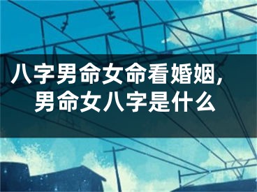 八字男命女命看婚姻,男命女八字是什么