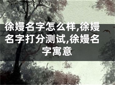 徐嫚名字怎么样,徐嫚名字打分测试,徐嫚名字寓意