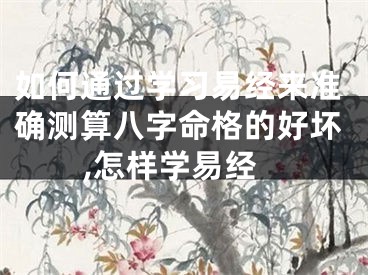 如何通过学习易经来准确测算八字命格的好坏,怎样学易经