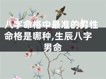 八字命格中最准的男性命格是哪种,生辰八字男命