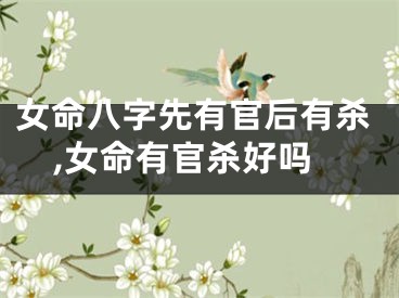 女命八字先有官后有杀,女命有官杀好吗