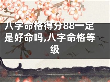 八字命格得分88一定是好命吗,八字命格等级