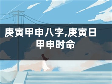 庚寅甲申八字,庚寅日甲申时命