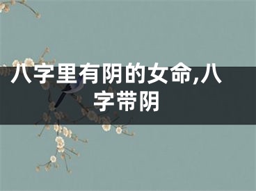 八字里有阴的女命,八字带阴