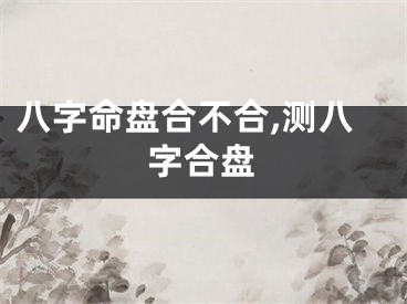 八字命盘合不合,测八字合盘