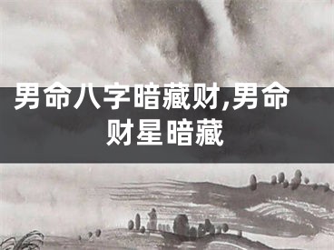 男命八字暗藏财,男命财星暗藏