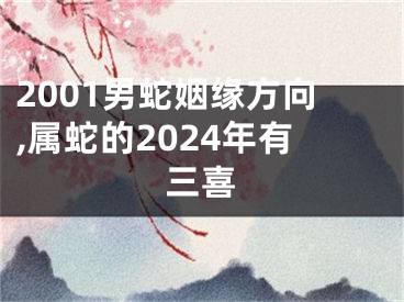 2001男蛇姻缘方向,属蛇的2024年有三喜