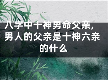 八字中十神男命父亲,男人的父亲是十神六亲的什么