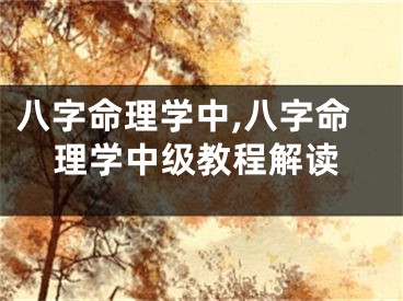 八字命理学中,八字命理学中级教程解读