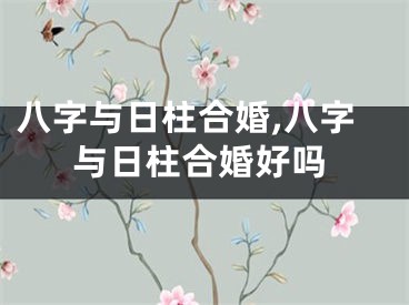 八字与日柱合婚,八字与日柱合婚好吗