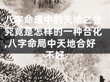 八字命理中的天地之合究竟是怎样的一种合化,八字命局中天地合好不好