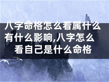 八字命格怎么看属什么有什么影响,八字怎么看自己是什么命格