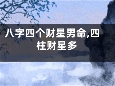 八字四个财星男命,四柱财星多
