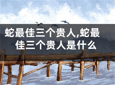 蛇最佳三个贵人,蛇最佳三个贵人是什么