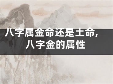 八字属金命还是土命,八字金的属性