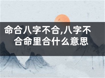 命合八字不合,八字不合命里合什么意思