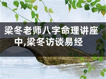 梁冬老师八字命理讲座中,梁冬访谈易经