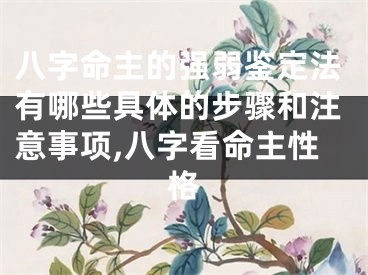 八字命主的强弱鉴定法有哪些具体的步骤和注意事项,八字看命主性格
