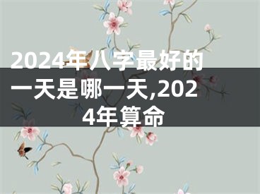 2024年八字最好的一天是哪一天,2024年算命