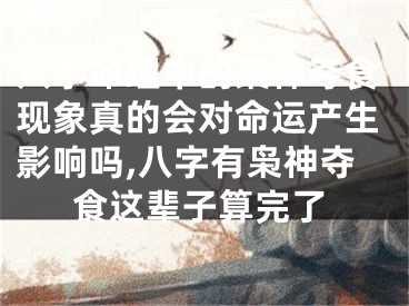 八字命理中的枭神夺食现象真的会对命运产生影响吗,八字有枭神夺食这辈子算完了