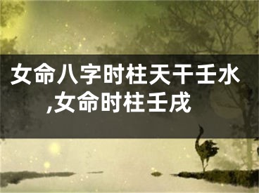 女命八字时柱天干壬水,女命时柱壬戌