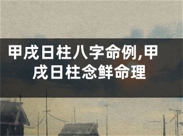 甲戌日柱八字命例,甲戌日柱念鲜命理