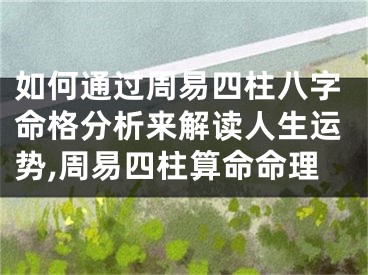 如何通过周易四柱八字命格分析来解读人生运势,周易四柱算命命理